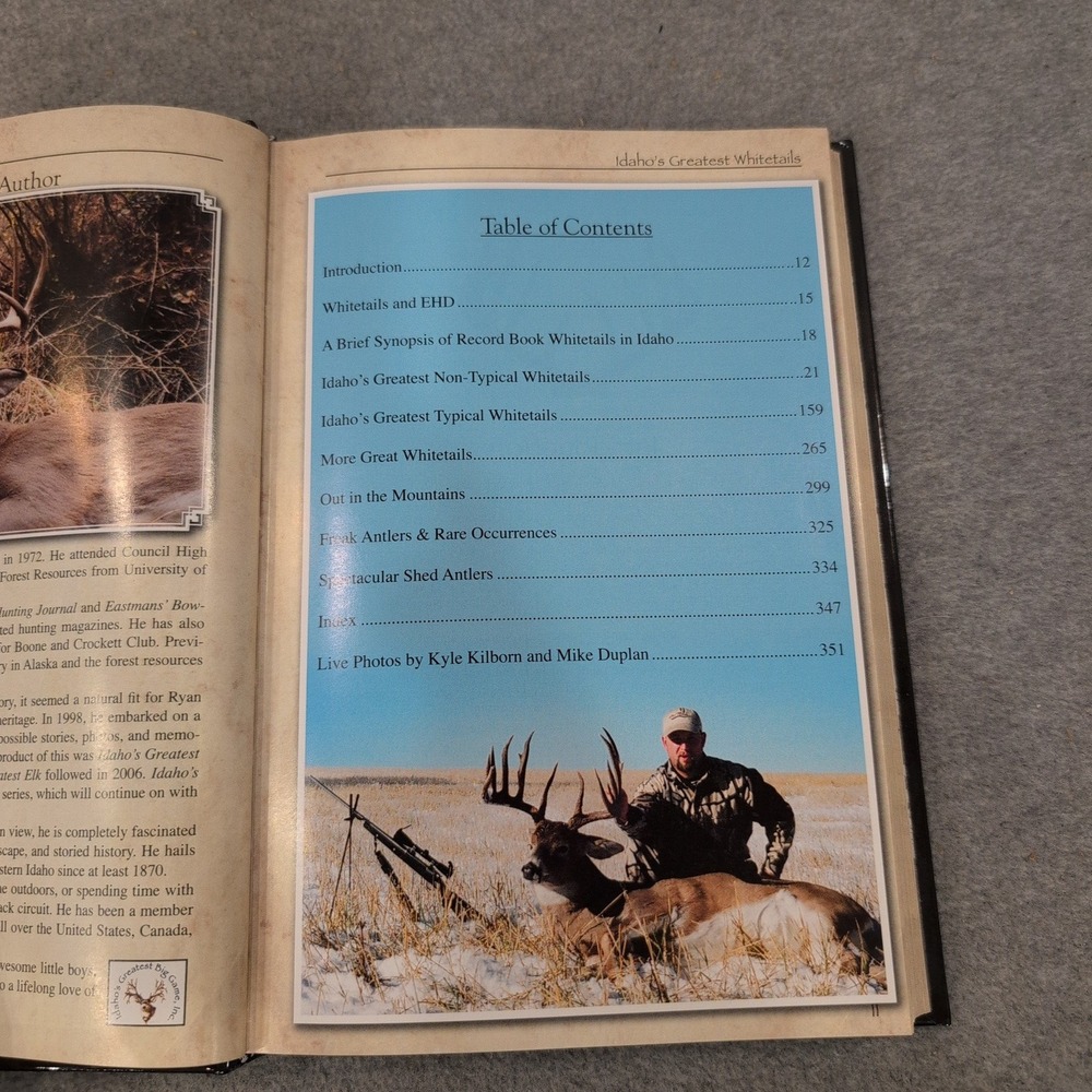 Idaho's Greatest Whitetails First Edition Ryan Hatfield Hardcover Hunting Book - Picture 4 of 4